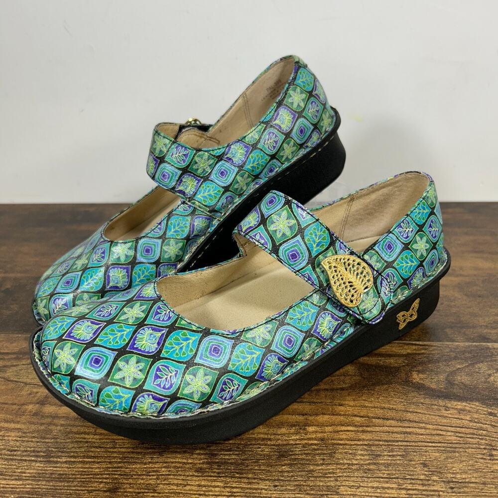 Alegria Paloma Gold Leaf Mary Janes 39
